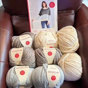 Women's Colorblock Gray, Light Blue and Cream Sweater